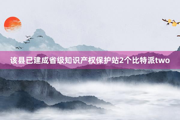 该县已建成省级知识产权保护站2个比特派two