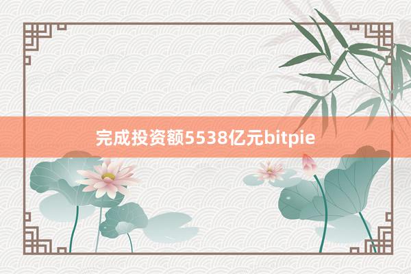 完成投资额5538亿元bitpie