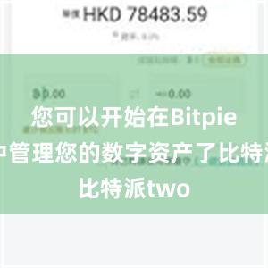 您可以开始在Bitpie钱包中管理您的数字资产了比特派two