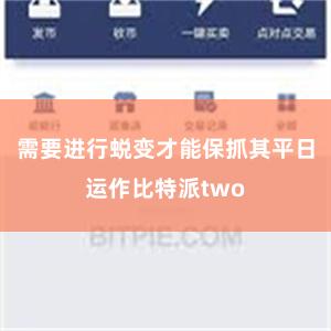 需要进行蜕变才能保抓其平日运作比特派two