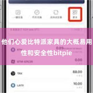 他们心爱比特派家具的大概易用性和安全性bitpie