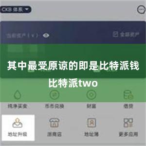 其中最受原谅的即是比特派钱比特派two